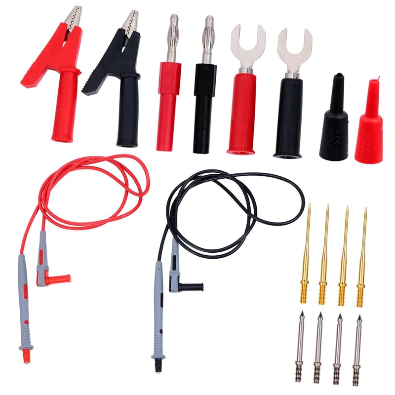STOBAZA 18 Pcs Multimeter Test Lead Kit with Interchangeable Probe Tips for Electrical Work - Image 1